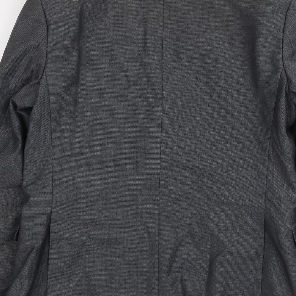Limehaus Mens Grey Polyester Jacket Suit Jacket Size 40 Regular