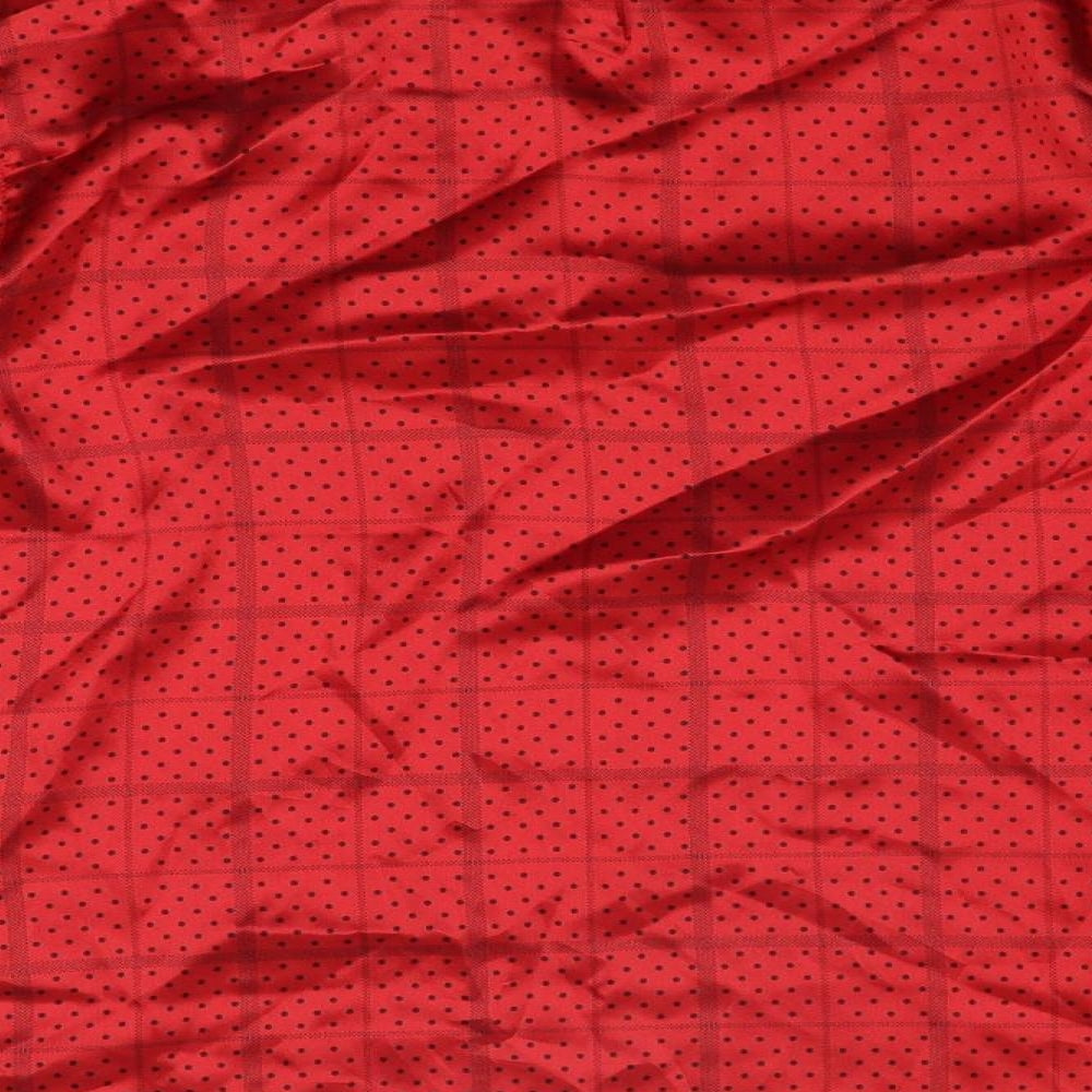 Principles Womens Red Geometric Polyester Basic Blouse Size 6 Round Neck