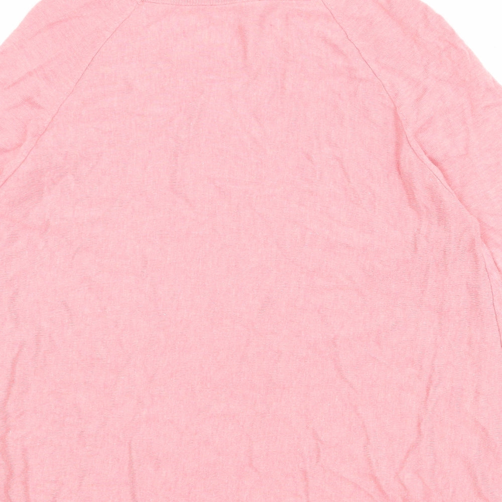 Phase Eight Womens Pink Boat Neck Viscose Pullover Jumper Size 10