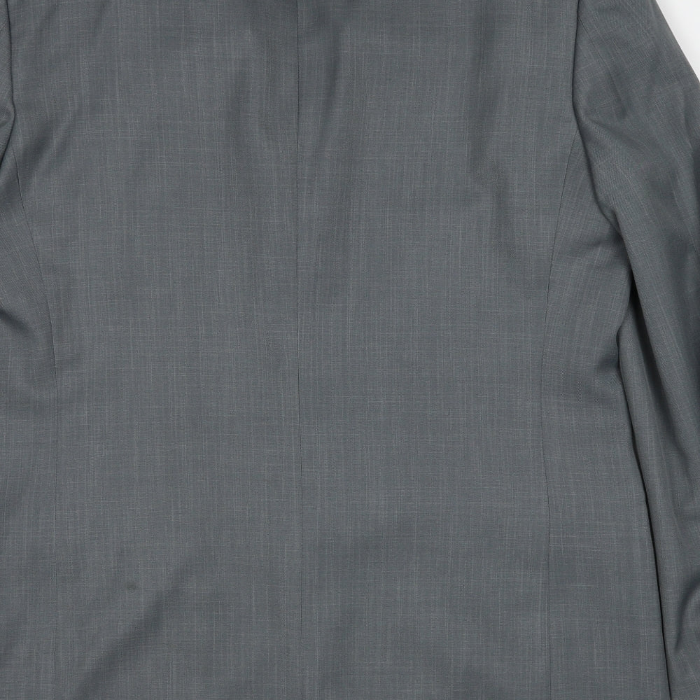 Greenwoods Mens Grey Polyester Jacket Suit Jacket Size 44 Regular