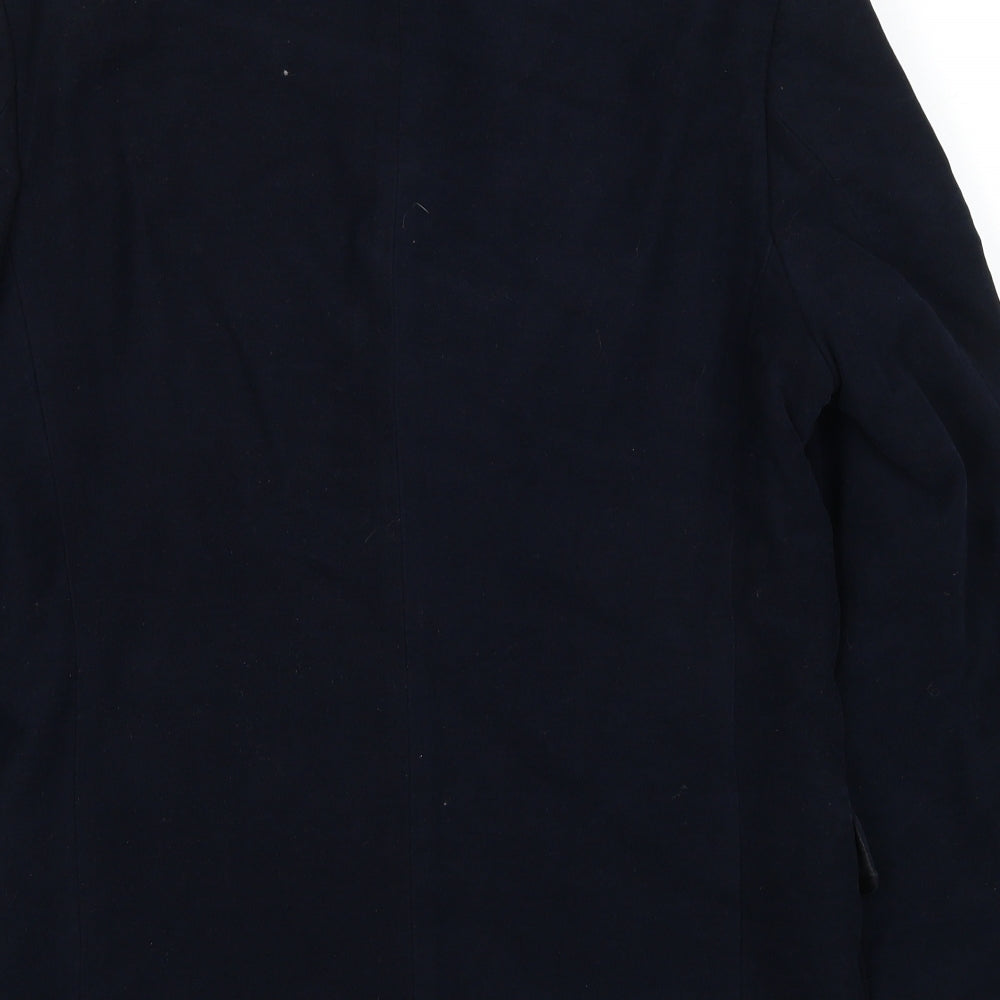 Burton Mens Blue Cotton Jacket Suit Jacket Size 38 Regular