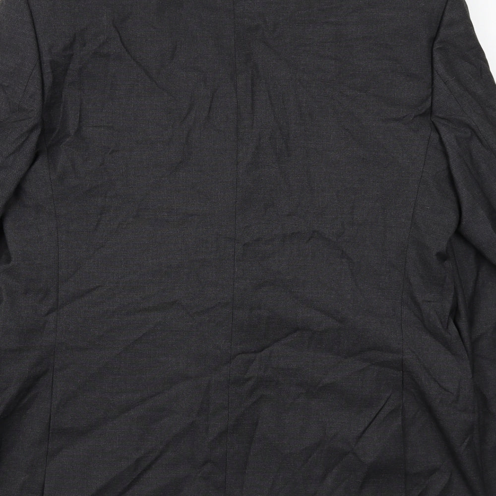 Marks & Spencer Mens Grey Polyester Jacket Suit Jacket Size 42 Regular