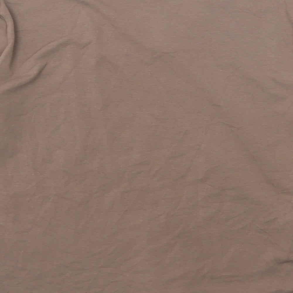 Gerry Weber Womens Brown Polyester Basic T-Shirt Size 16 V-Neck