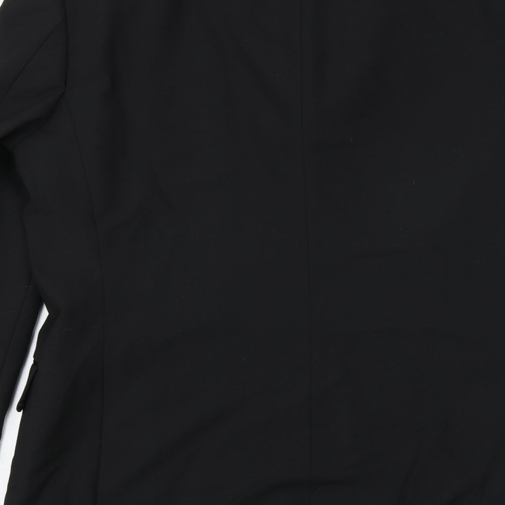 Karl Jackson Mens Black Polyester Jacket Suit Jacket Size 40 Regular