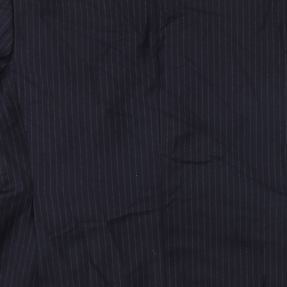 NEXT Mens Blue Striped Wool Jacket Suit Jacket Size 42 Regular