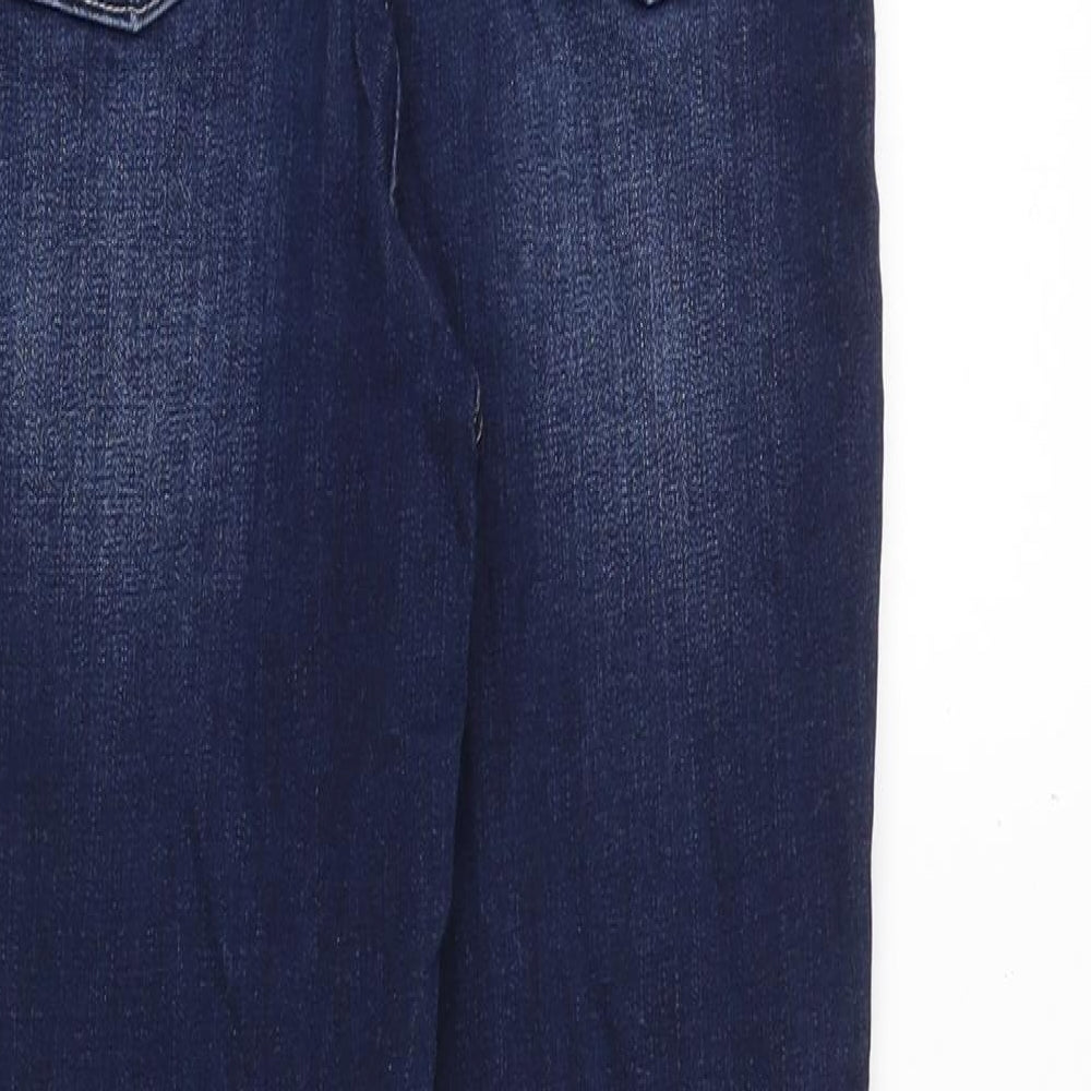 Next Girls Black Cotton Skinny Jeans Size 12 Years Regular Zip