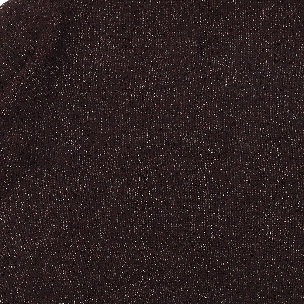Warehouse Womens Blue Round Neck Acrylic Pullover Jumper Size 10