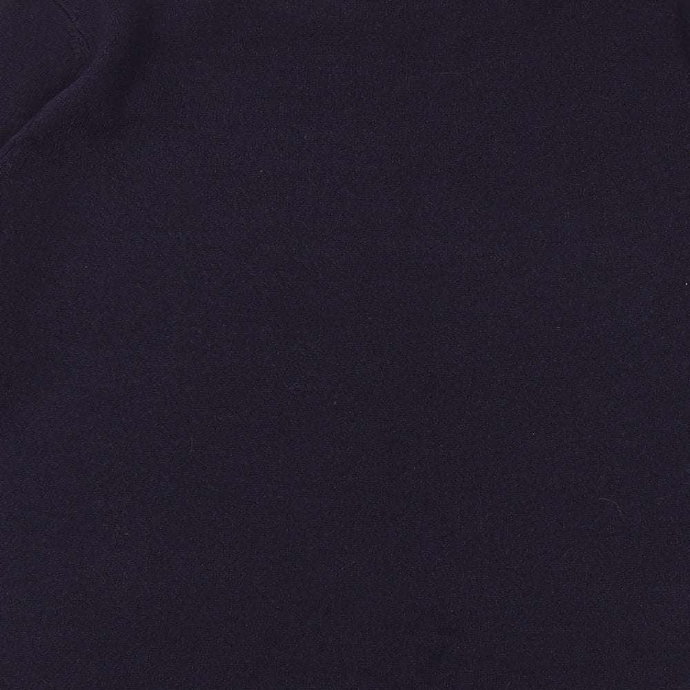 Bonmarché Womens Blue Round Neck Acrylic Pullover Jumper Size 12