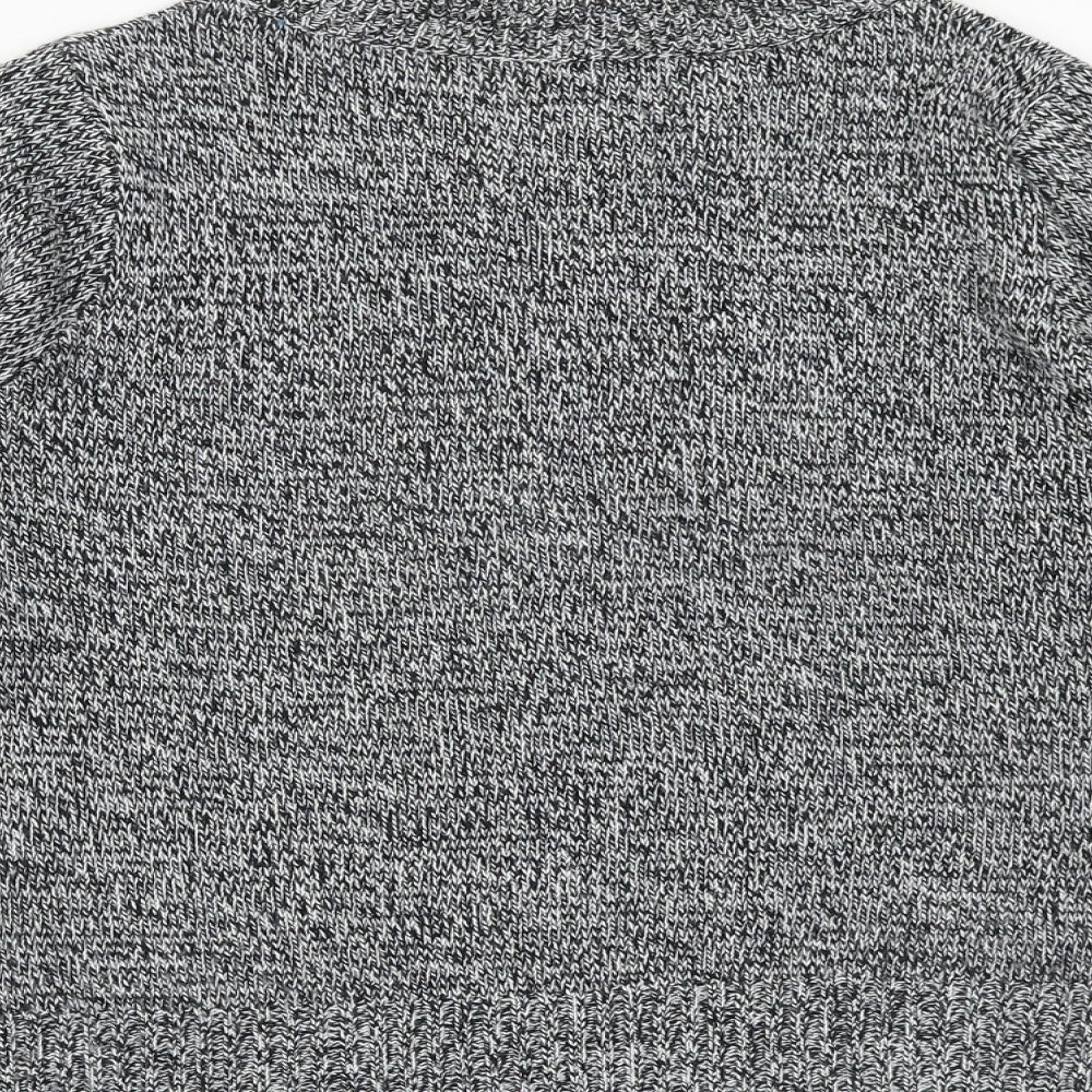 H&M Womens Grey Round Neck Acrylic Pullover Jumper Size S