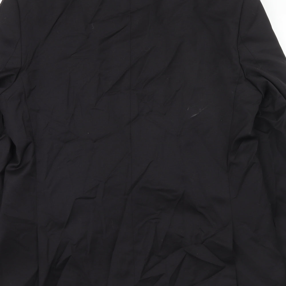 Marks & Spencer Mens Black Polyester Jacket Suit Jacket Size 42 Regular