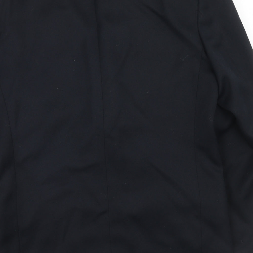 Corman Mens Blue Polyester Jacket Suit Jacket Size 38 Regular