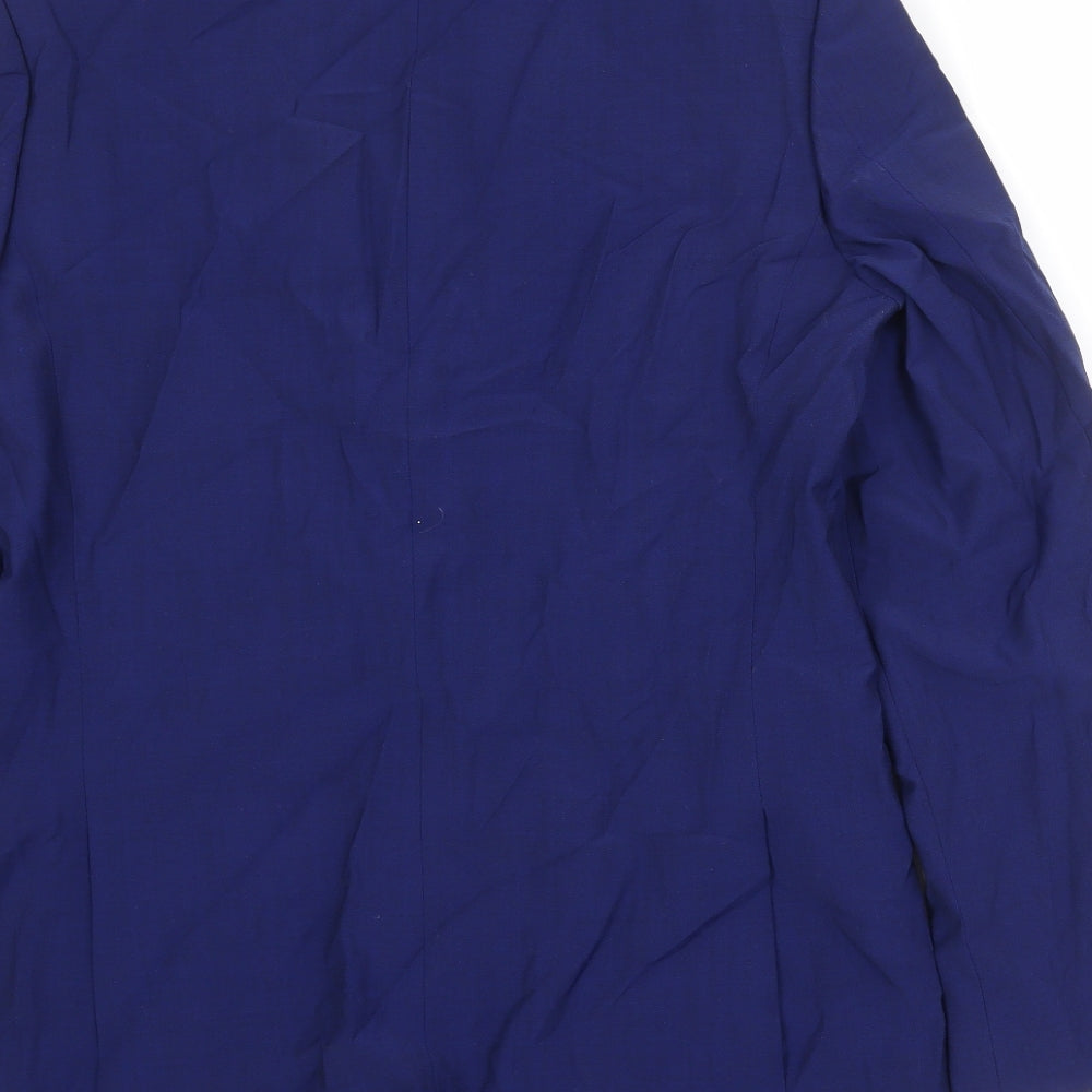 Marks & Spencer Mens Blue Polyester Jacket Suit Jacket Size 40 Regular