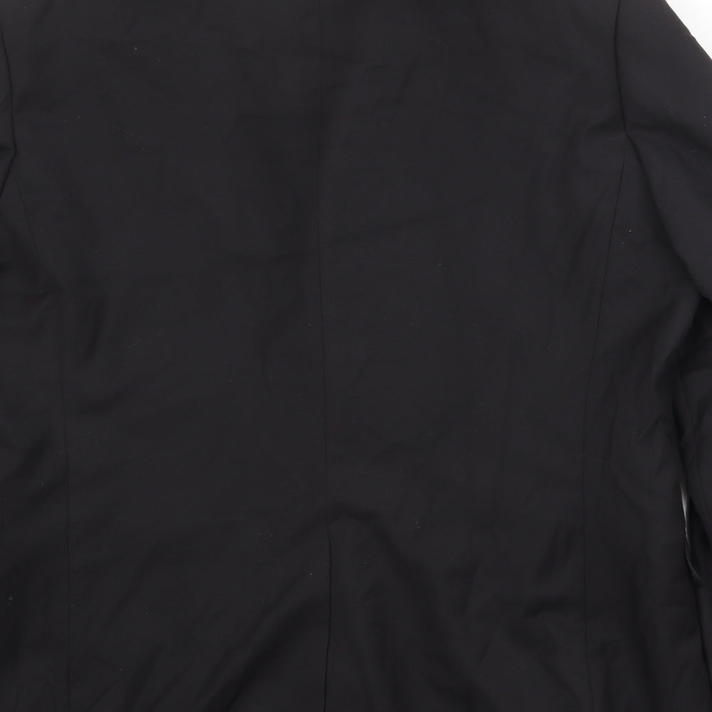 H&M Mens Black Polyester Jacket Suit Jacket Size 44 Regular
