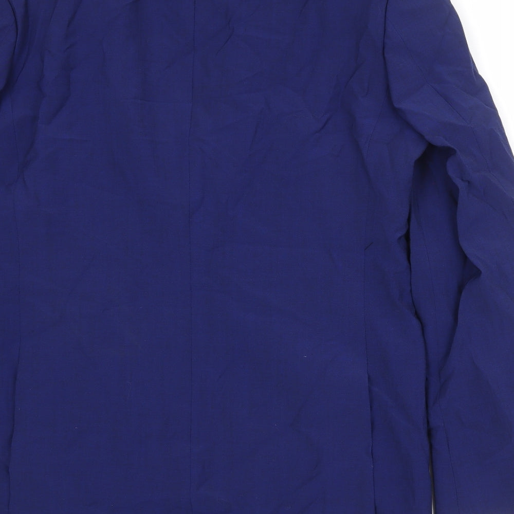 Marks & Spencer Mens Blue Polyester Jacket Suit Jacket Size 40 Regular