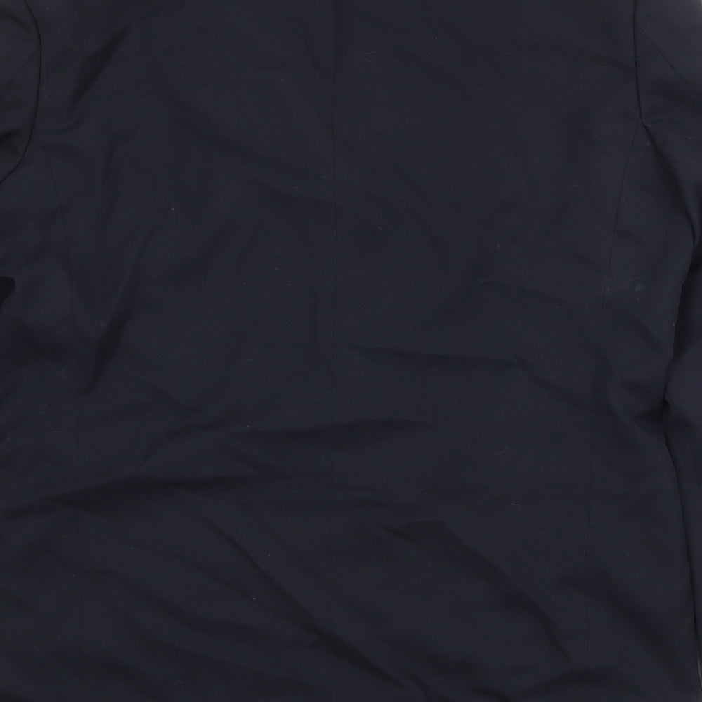 Charlton Grey Mens Black Polyester Jacket Suit Jacket Size 40 Regular