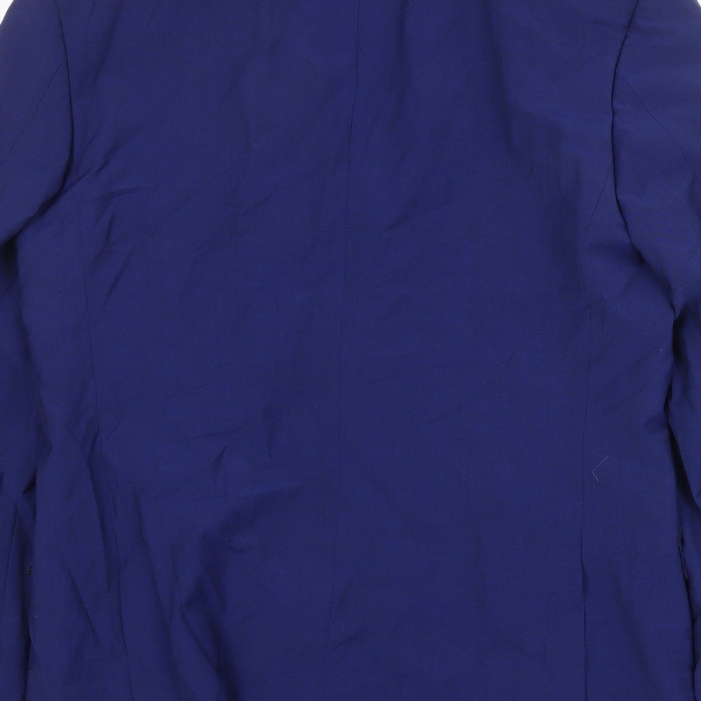 Marks & Spencer Mens Blue Polyester Jacket Suit Jacket Size 38 Regular