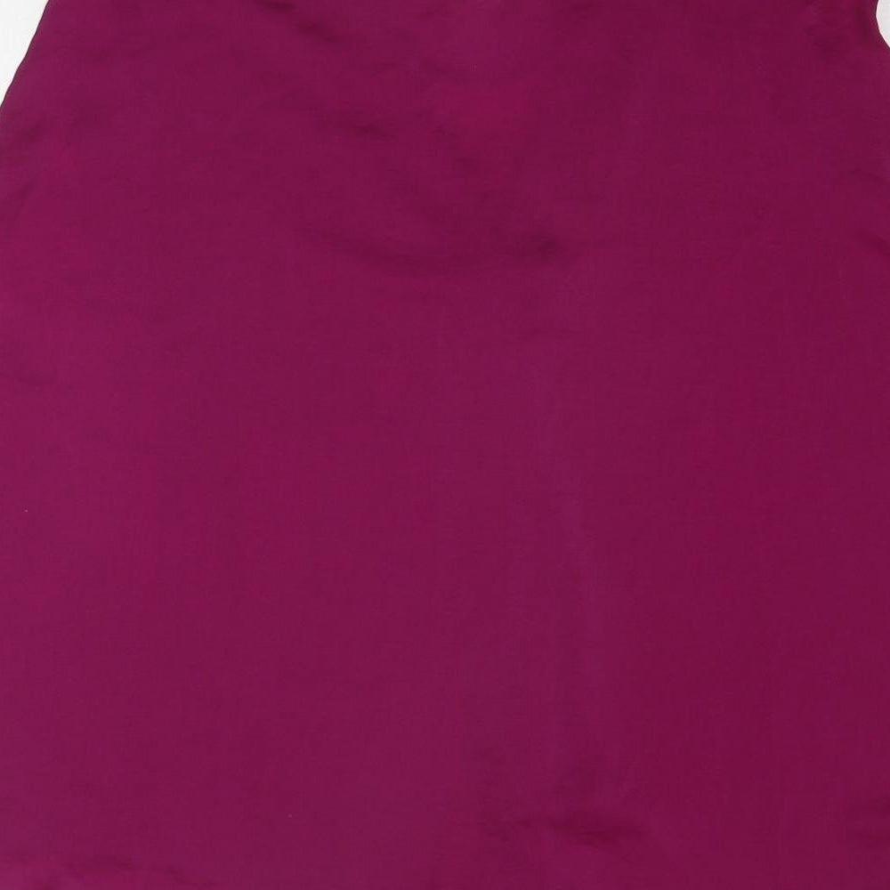 Marks & Spencer Womens Purple Polyester Basic Tank Size 20 V-Neck