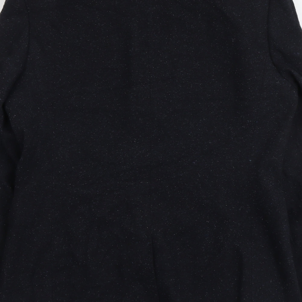 Topman Mens Blue Acrylic Jacket Suit Jacket Size 40 Regular
