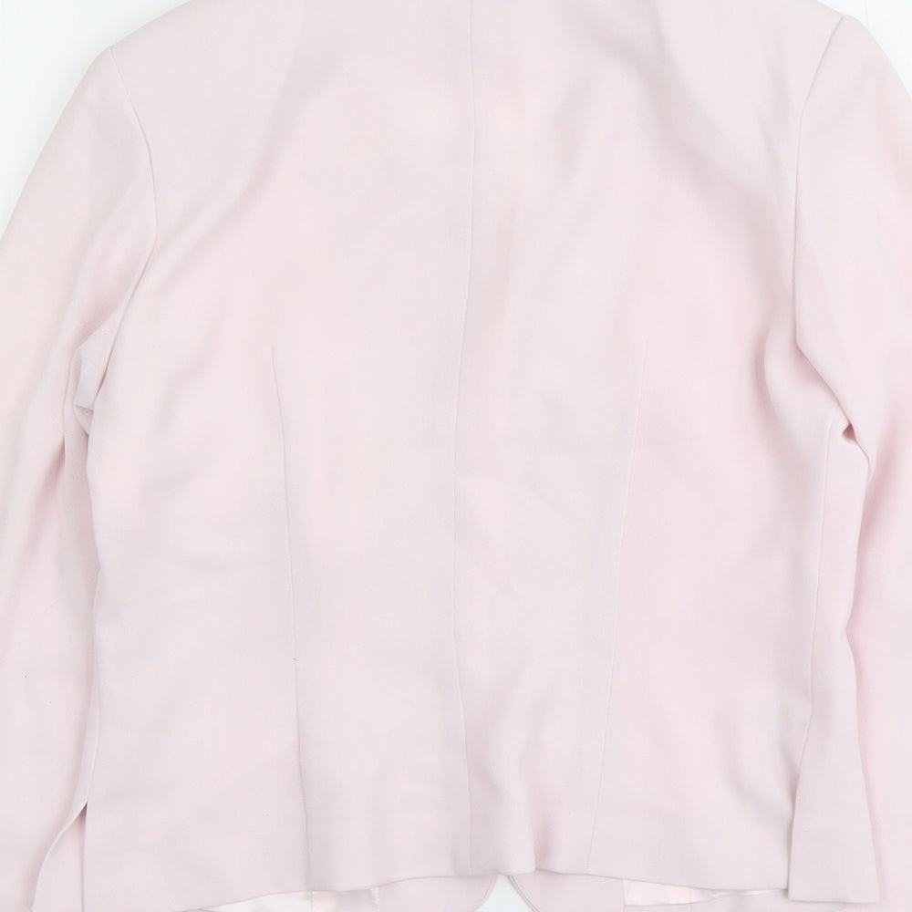 Medici Womens Pink Jacket Blazer Size 10 Hook & Eye