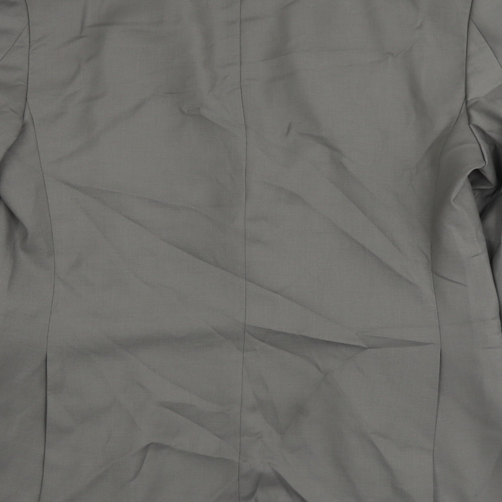 Zara Mens Grey Polyester Jacket Suit Jacket Size 42 Regular