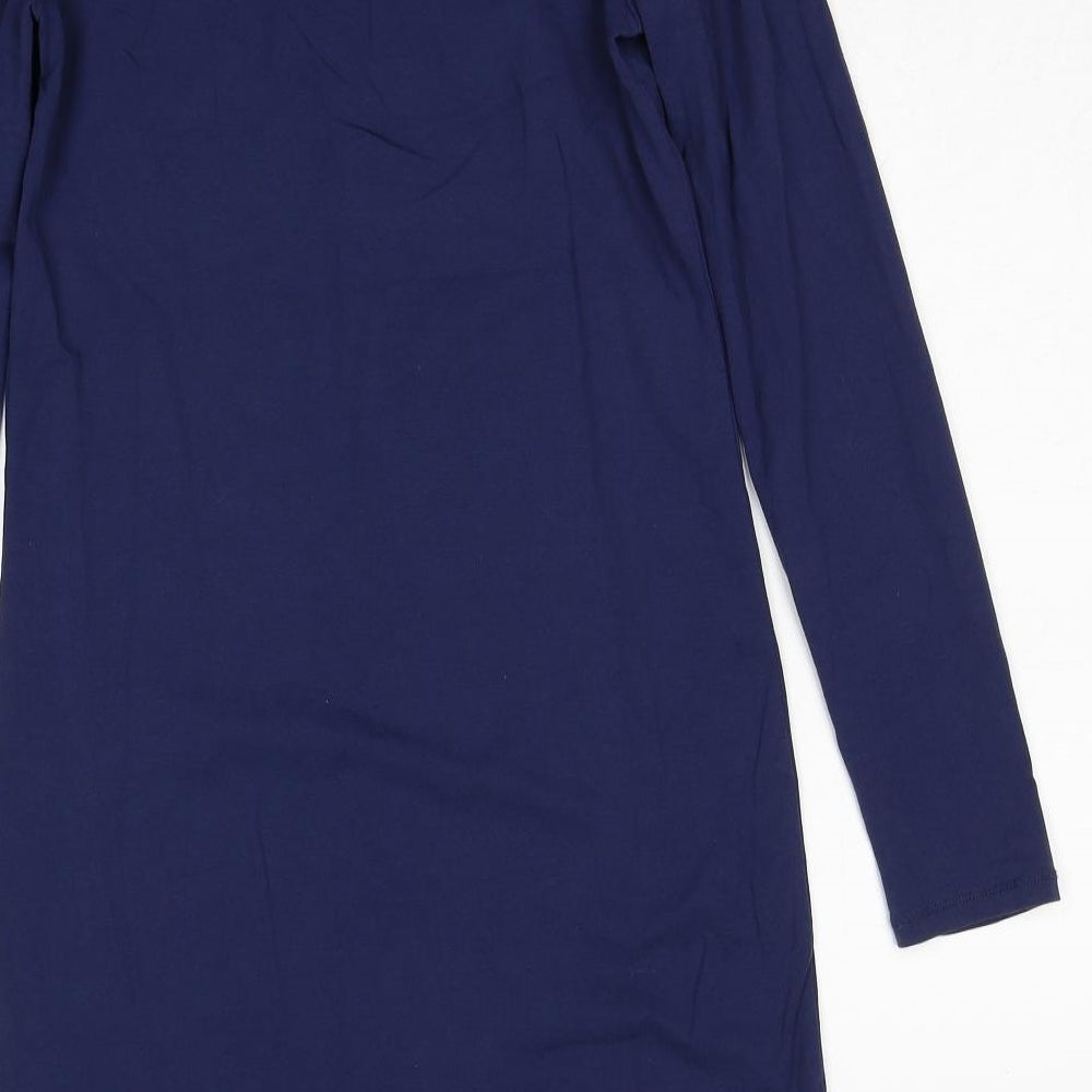 edc by Esprit Womens Blue Cotton Shift Size 12 Round Neck Pullover