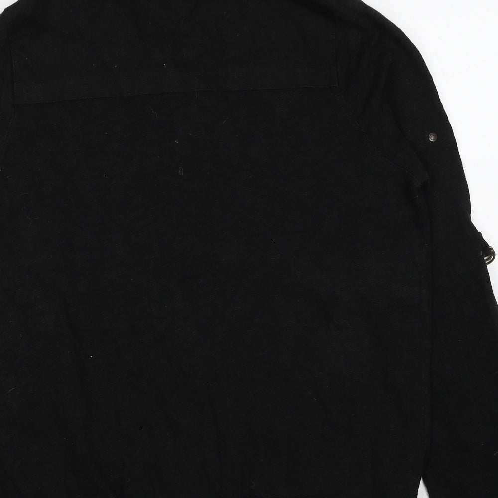 Next Womens Black Cotton Jacket Size 14 Zip