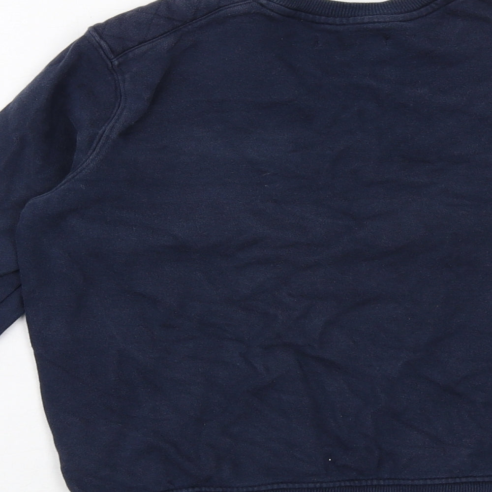 Marks & Spencer Boys Blue Cotton Pullover Sweatshirt Size 9-10 Years Pullover