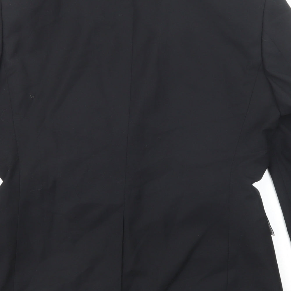 Ventuno 21 Mens Black Polyester Jacket Suit Jacket Size 38 Regular