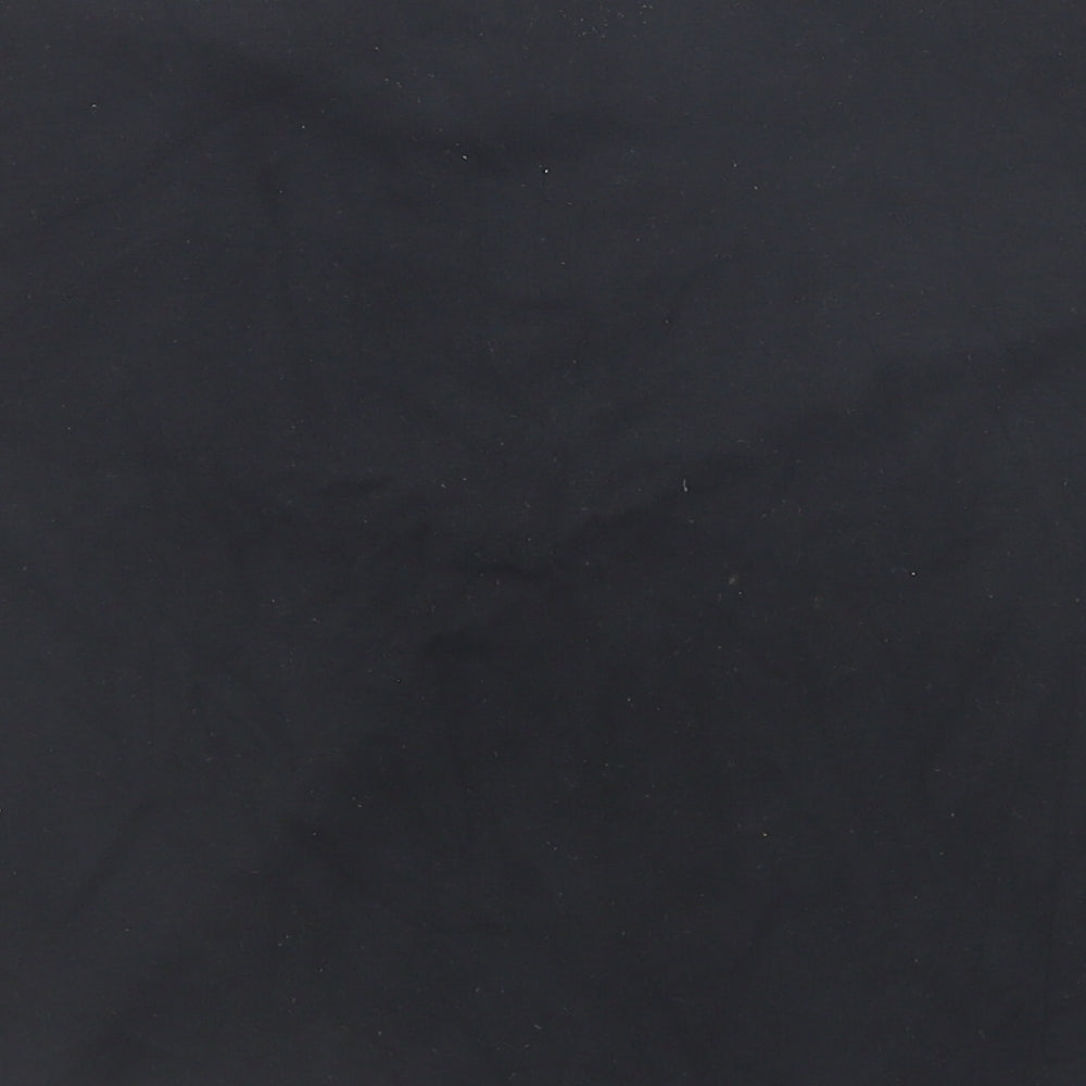 M&Co Womens Black Cotton Basic Polo Size M Collared