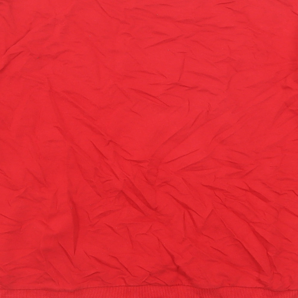Divided by H&M Womens Red Cotton Pullover Sweatshirt Size M Pullover - Dear Santa Define Good