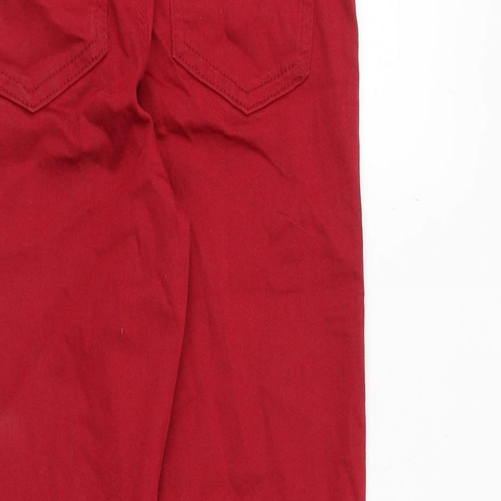 Marks and Spencer Womens Red Cotton Jegging Jeans Size 6 Regular