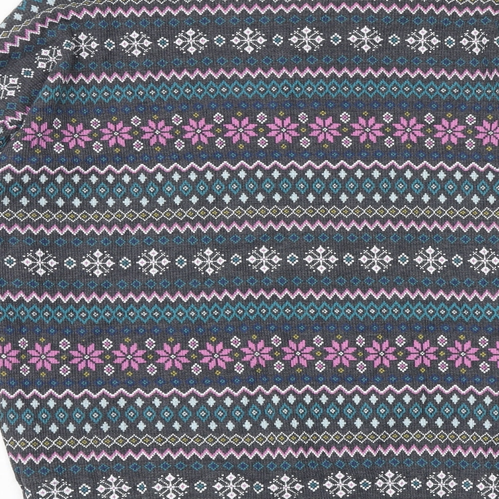 Marks & Spencer Womens Multicoloured Fair Isle Polyester Pullover Sweatshirt Size M Pullover