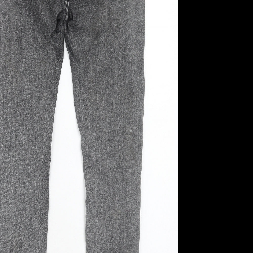 Denim Wise Womens Grey Cotton Skinny Jeans Size 10 Regular Zip