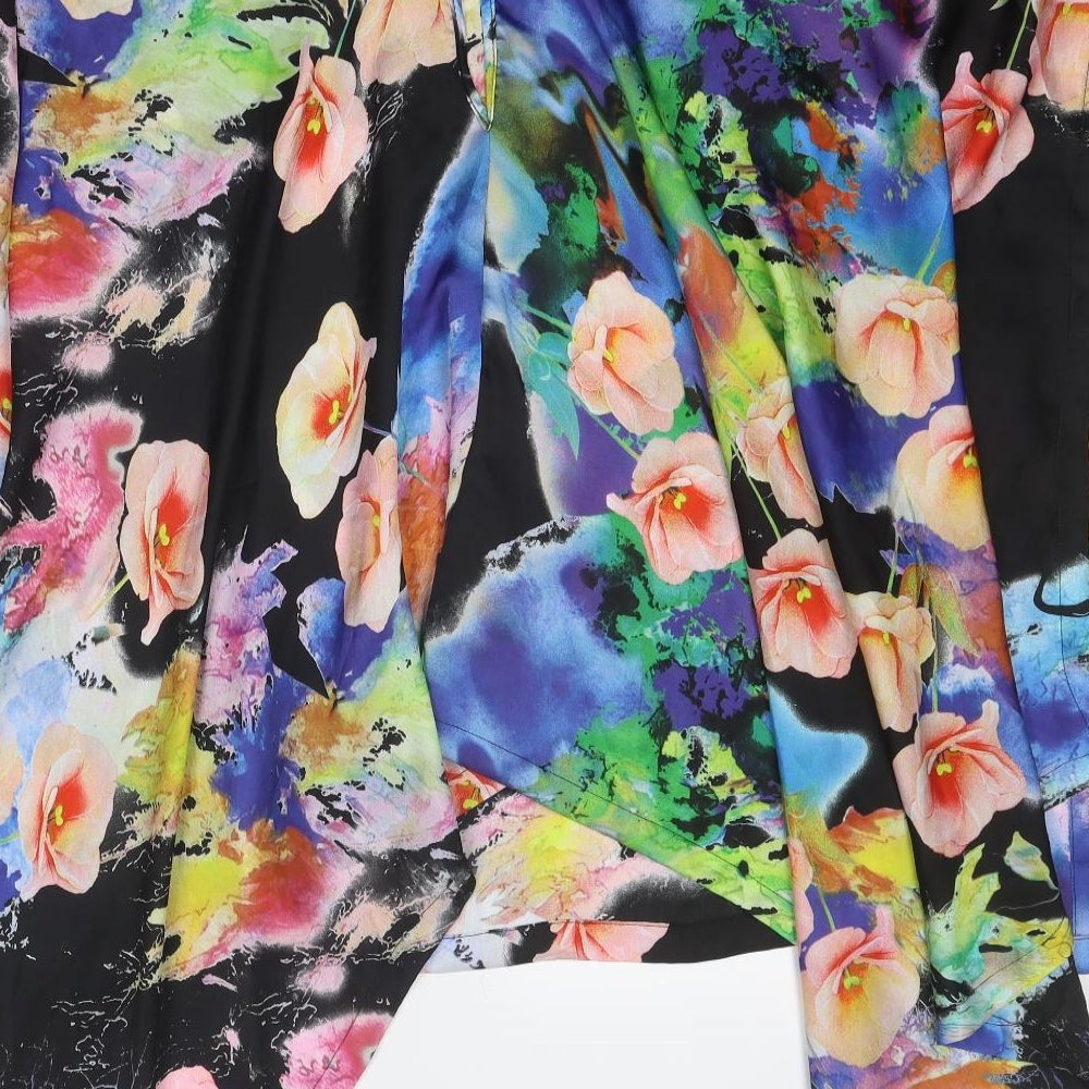 Alice & You Womens Multicoloured Floral Polyester Basic Blouse Size 10 Round Neck