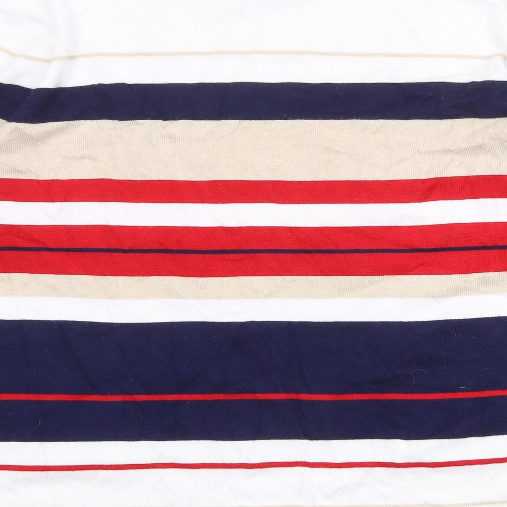 Lakeland Womens Multicoloured Round Neck Striped Viscose Pullover Jumper Size M