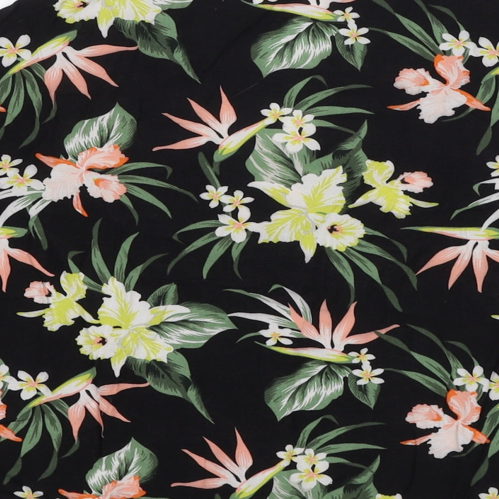 Divided by H&M Womens Multicoloured Floral Viscose Basic Button-Up Size 4 Collared