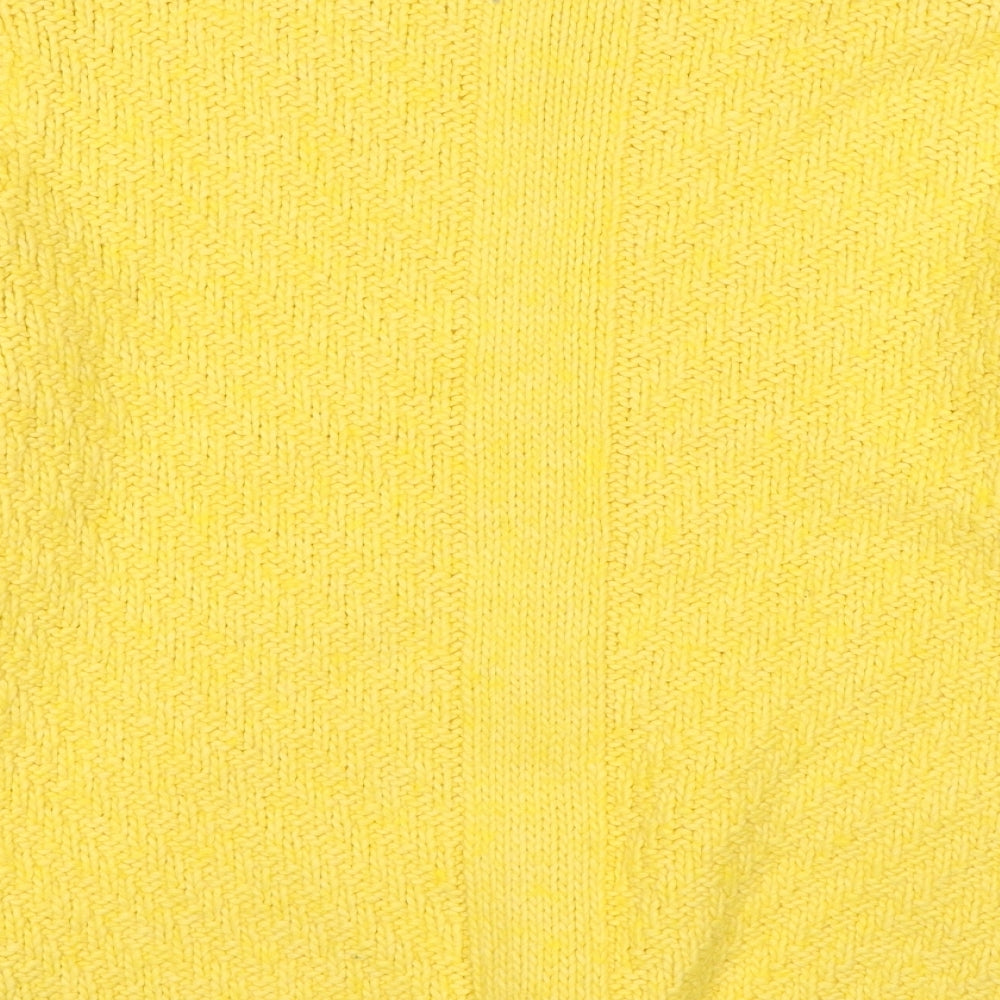 Sseinse Womens Yellow Round Neck Acrylic Pullover Jumper Size L