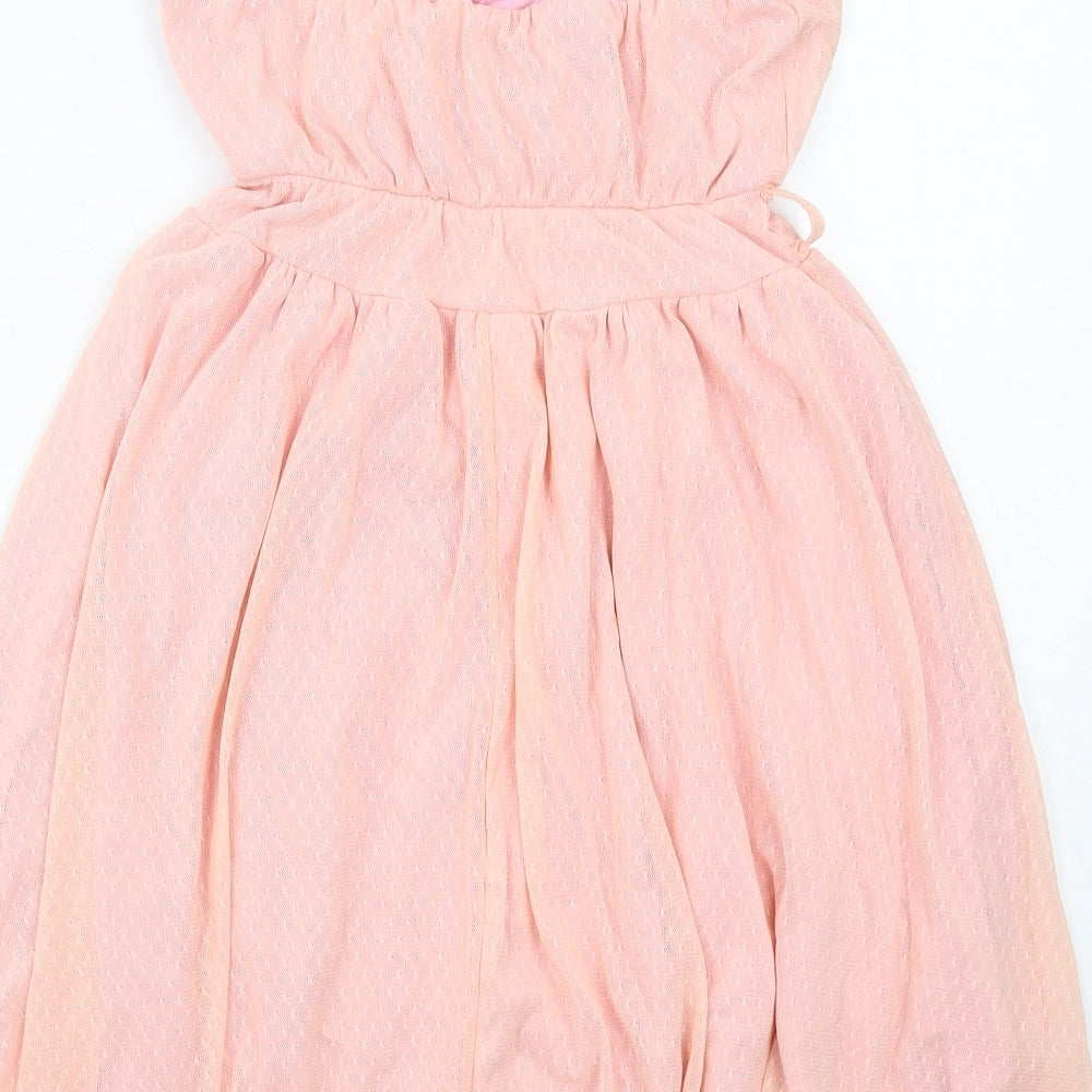Anel Womens Pink Viscose A-Line Size M Off the Shoulder Pullover
