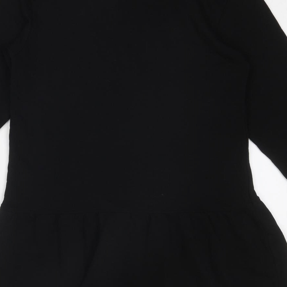Divided by H&M Womens Black Cotton Jumper Dress Size XS Round Neck Pullover