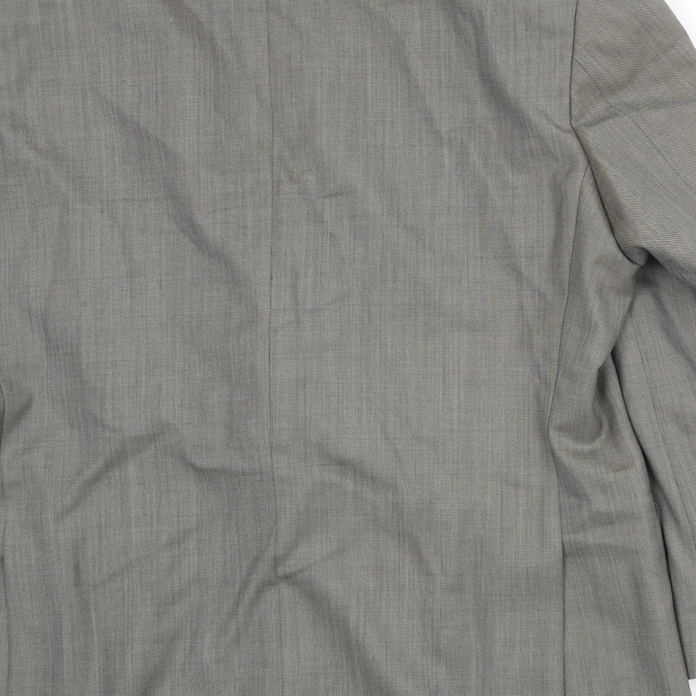 Marks & Spencer Mens Grey Wool Jacket Suit Jacket Size 42 Regular