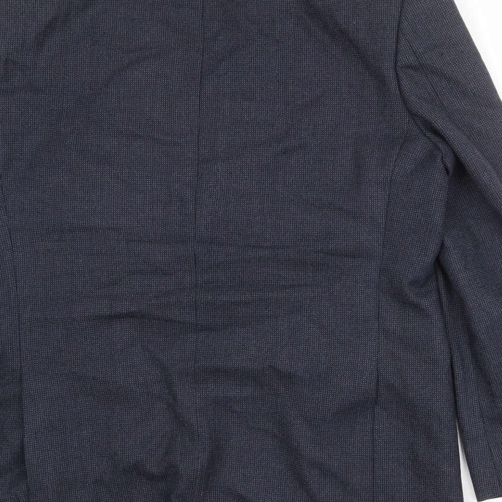 Marks & Spencer Mens Blue Wool Jacket Suit Jacket Size 44 Regular