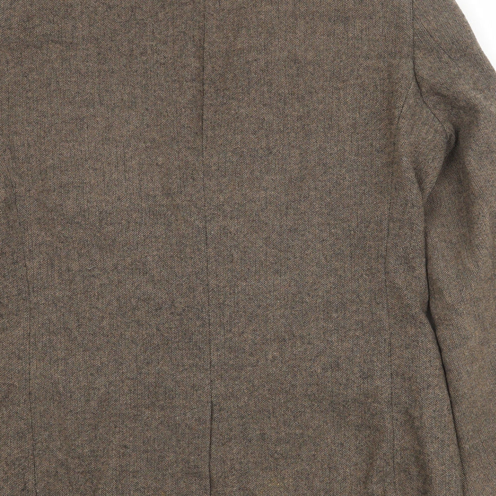 Marks & Spencer Mens Brown Polyester Jacket Blazer Size 40 Regular
