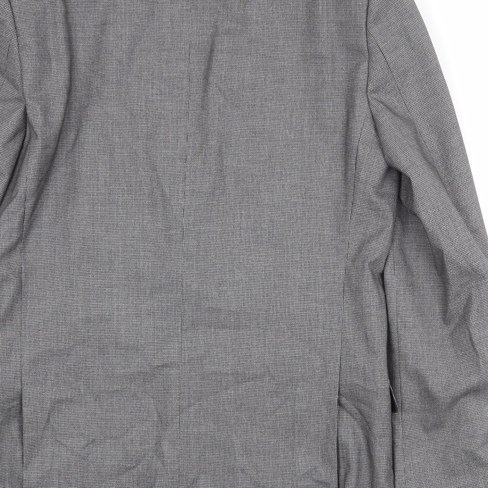 OneSix5ive Mens Grey Polyester Jacket Suit Jacket Size 40 Regular