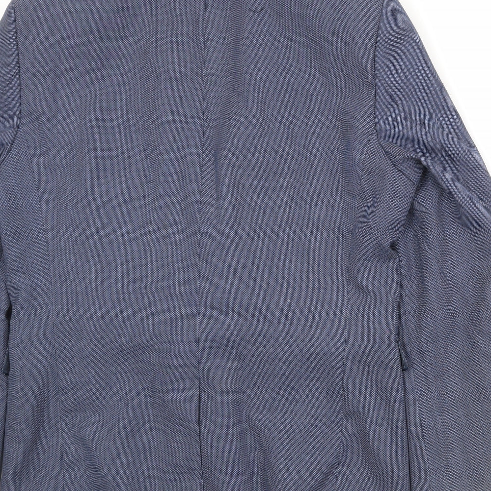 NEXT Mens Blue Polyester Jacket Suit Jacket Size 40 Regular
