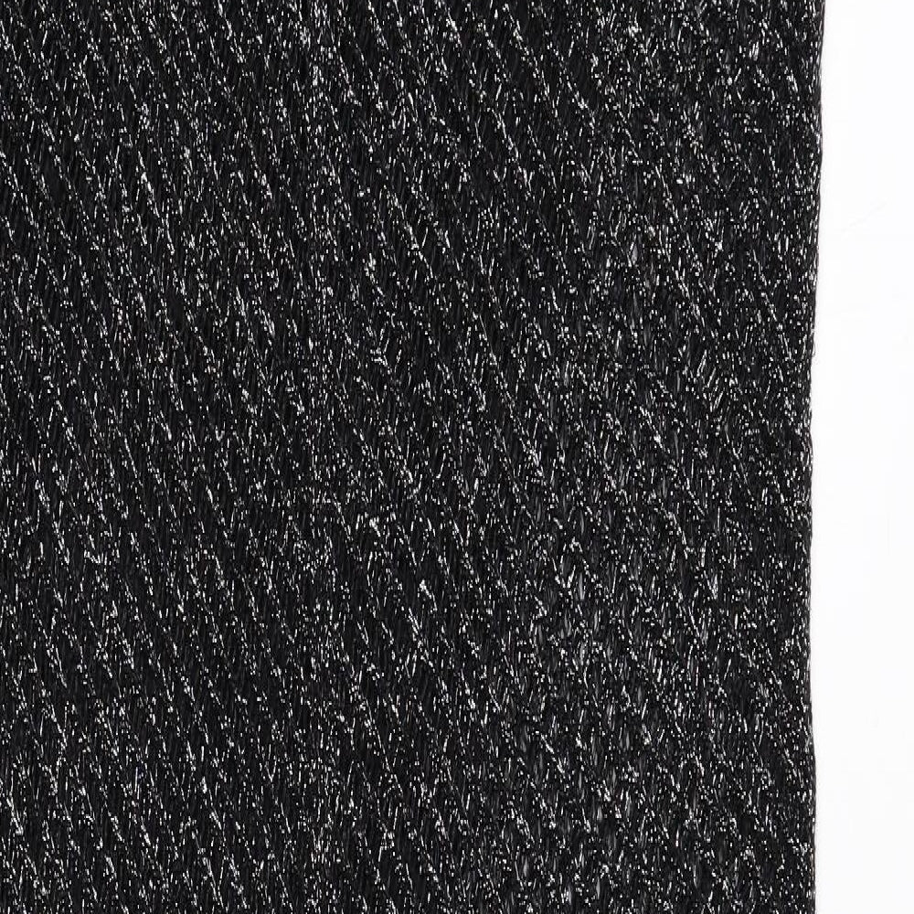 Marks & Spencer Womens Black Cotton A-Line Size M Round Neck Pullover