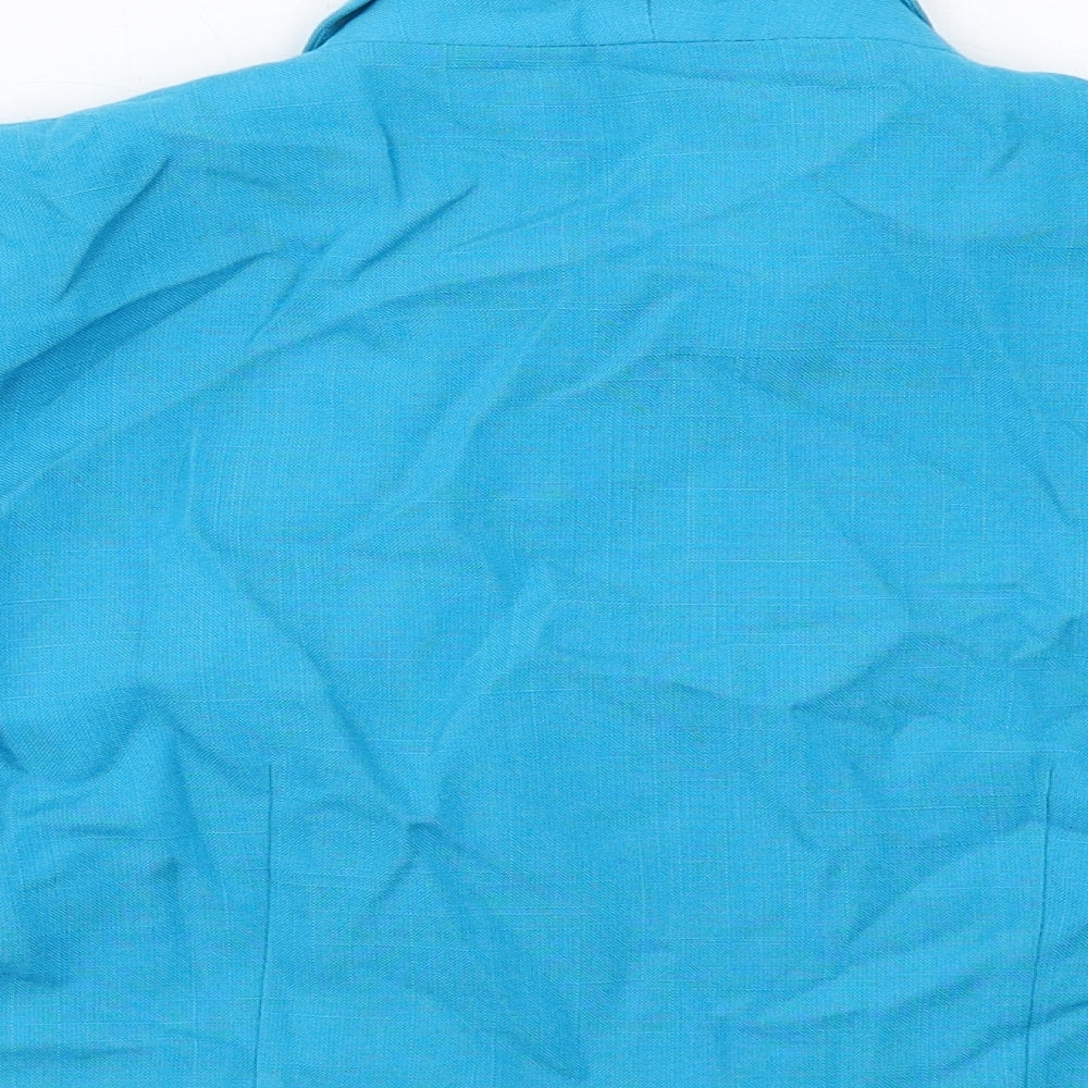 Karida Womens Blue Jacket Blazer Size 14