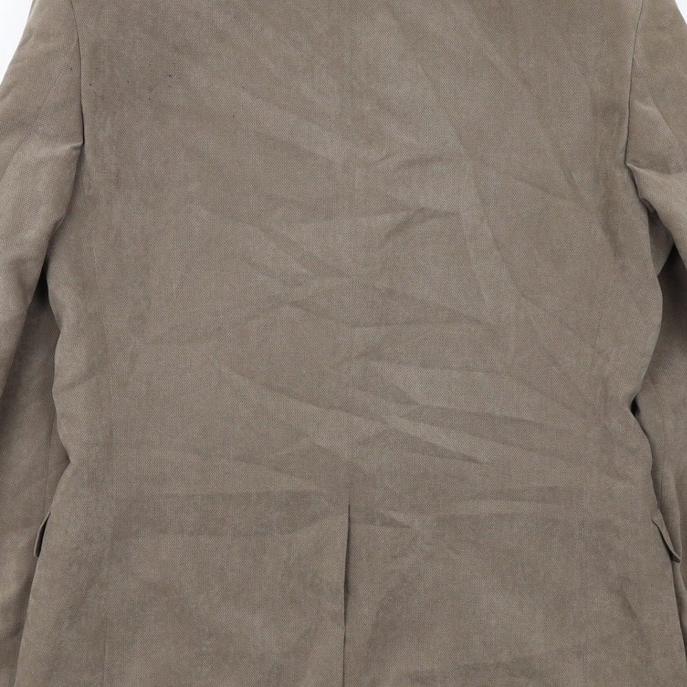 Marks & Spencer Mens Brown Polyester Jacket Blazer Size 38 Regular