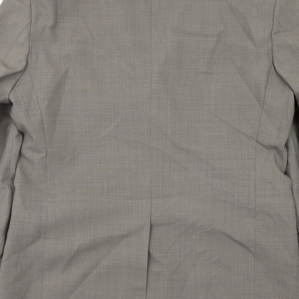 Marks & Spencer Mens Grey Polyester Jacket Suit Jacket Size 40 Regular