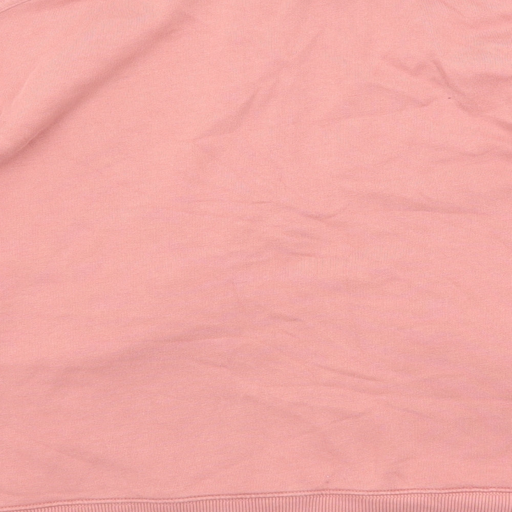 NEXT Womens Pink Cotton Pullover Sweatshirt Size M Zip