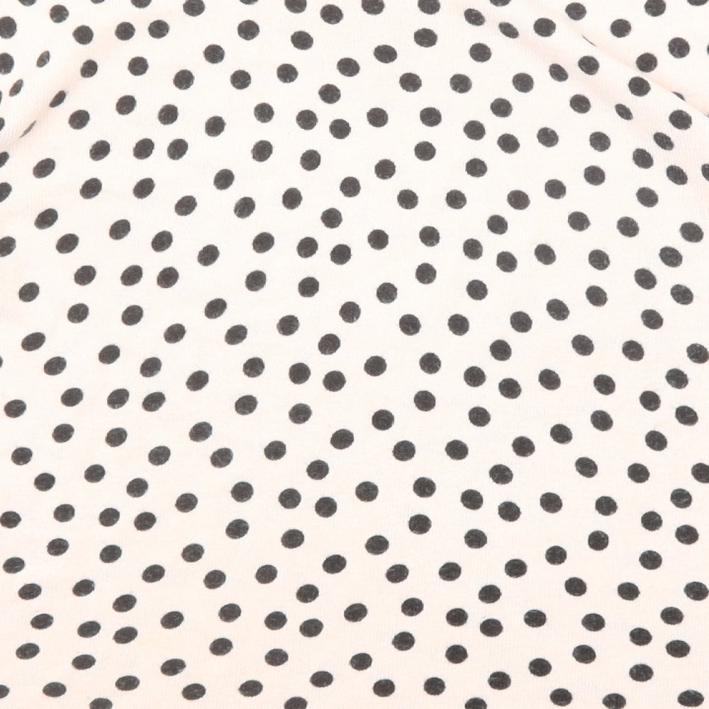 Marks & Spencer Womens Pink Round Neck Polka Dot Acrylic Pullover Jumper Size 12